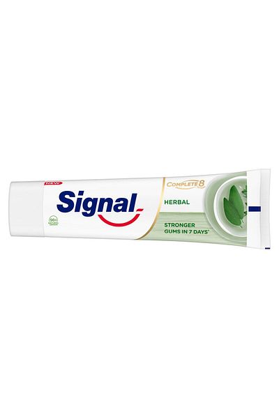 Signal معجون أسنان كومبليت 8 عناصر طبيعية عشبي 75 مل حماية عشبية لأسنان صحية