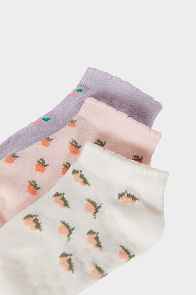 DeFacto Baby Mädchen Anti-Rutsch-Sohle 3 Stück Baumwolle Booties Socken E4953A5NS