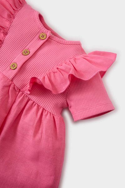 DeFacto Baby Girl Short Sleeve Ribbed Camisole Summer Dress E8473A525Sm