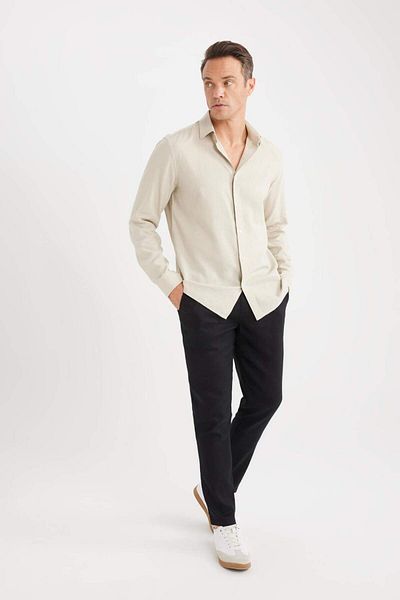 DeFacto Summer Jogger Linen Straight Leg Trousers D7542Ax25Sp