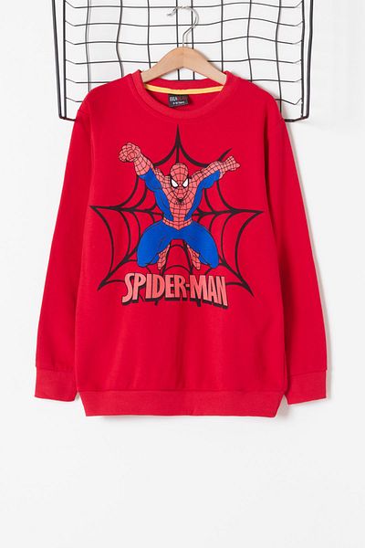 Cansın Mini Boy's Spider Printed Long Sleeve Sweatshirt 4-10 Years 13360