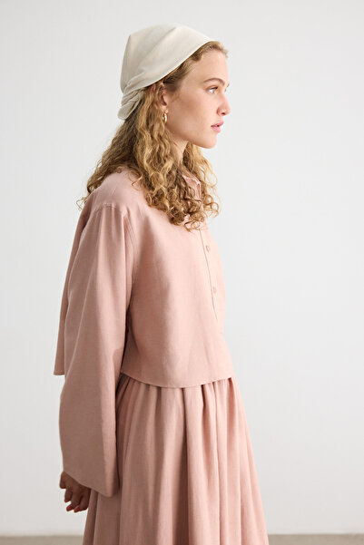 BE BLUE ΒΑΜΒΑΚΙ ΛΙΝΟ ΠΟΥΚΑΜΙΣΟ ΜΕ ΠΟΥΣΤΟ ΡΟΖ ΡΑΦΗ