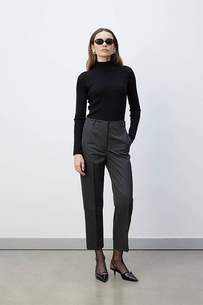 BE BLUE PANTALONI ANTRACIT TĂIAT CLASIC