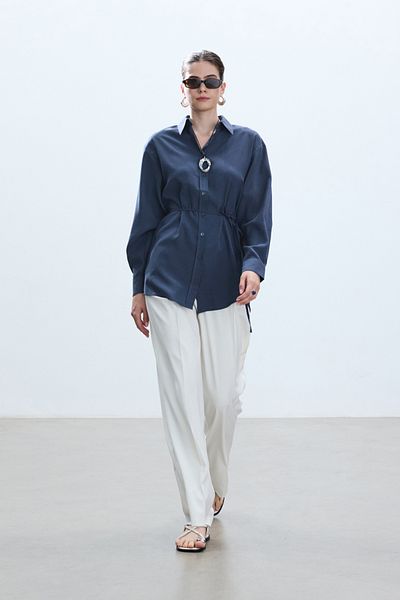 BE BLUE Indigo Modal Vintage πουκάμισο