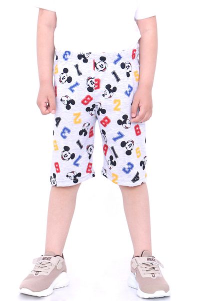 Cansın Mini Boy Gray Mouse Print 2-8 Years Old Capri 5029