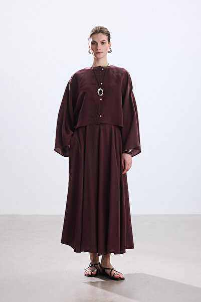 BE BLUE Bordo Buttoned Modal Shirt