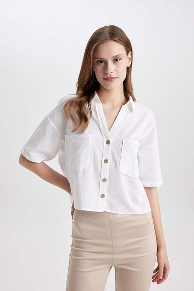 DeFacto Cămașă cu mânecă scurtă Boxy Fit Basic V2523az25sp