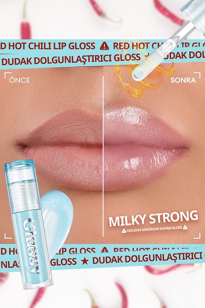 PERIPERA ملمع شفاه لامع باللون الأزرق اللامع (P02 MILKY STRONG)