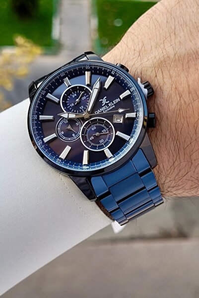 Daniel Klein Kasası Siyah Kordonu Lacivert Renk İç Göstergeleri Aktif Erkek K...