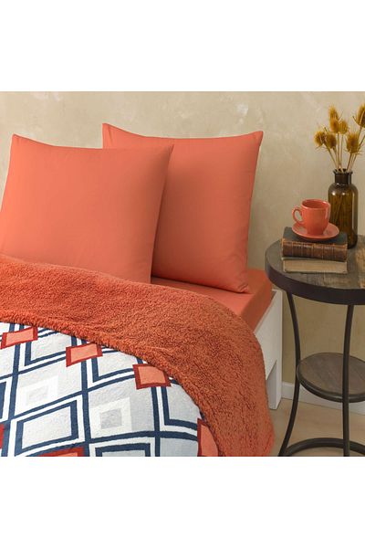 Taç Harlow Single Blanket Sheet Set Orange