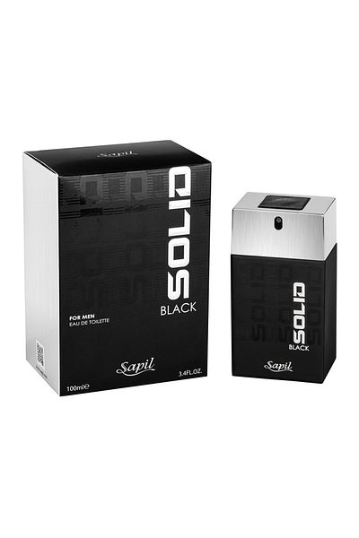 sapil Solid Black Eau De Toilette for Men – 100 ml | Bold, Long-Lasting Fragrance