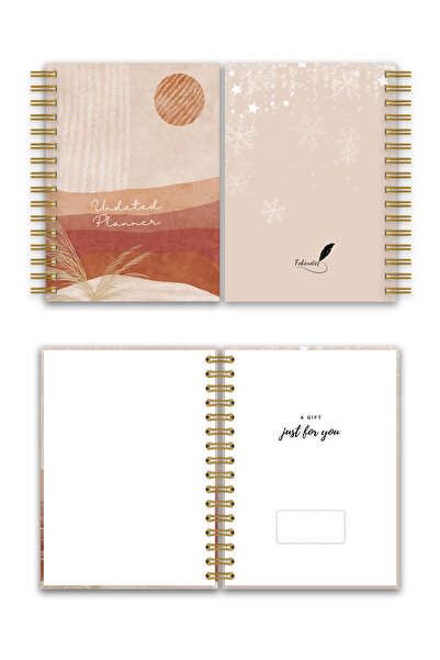 Fobinote Σκληρό εξώφυλλο A5 Σπειροειδής Ατζέντα (ΑΤΖΕΝΤΑ ΠΛΑΝΗΤΗΣ ΧΩΡΙΣ ΧΡΟΝΟ) Bohemian