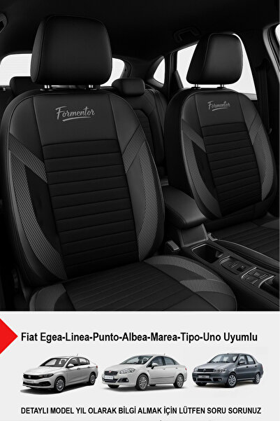 GM-DESIGN غطاء مقعد السيارة من الريش التايلاندي Formentor (متوافق مع FİAT Egea-Linea-Punto-Albea-Marea-Tipo-Uno)