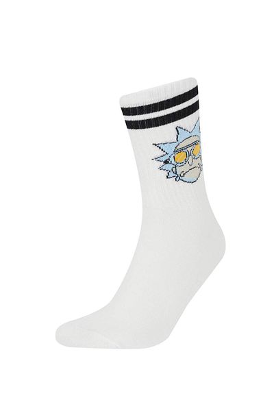 DeFacto Rick and Morty 2 Paar lange Baumwollsocken für Herren E5085AXNS
