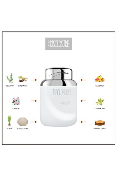 sapil Disclosure White EDT for Men 100ml – Fresh Woody Eau De Toilette Spray