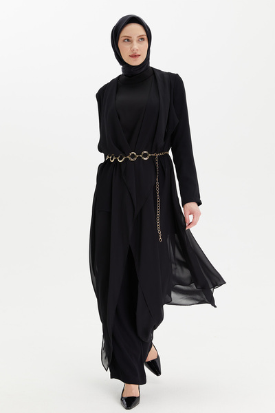 Setrms Şifonlu Asimetrik Kap