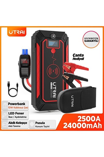 UTRAI Jstar 4 24000 Mah 2500a Jump Starter Taşınabilir Akü Takviye Cihazı ( K...