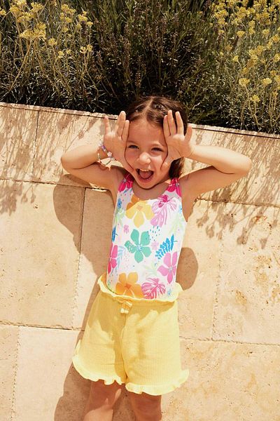 DeFacto Baby Girl Elastic Waist Waffle Shorts A8043A525Sm