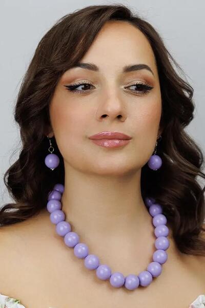 New Obsessions Büyük Boncuklu Kadın Kolye - 20mm Boncuklu