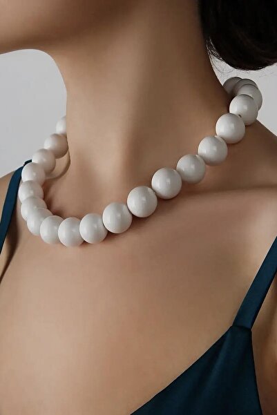 New Obsessions Women's Necklace with Big Beads - 20mm Beads