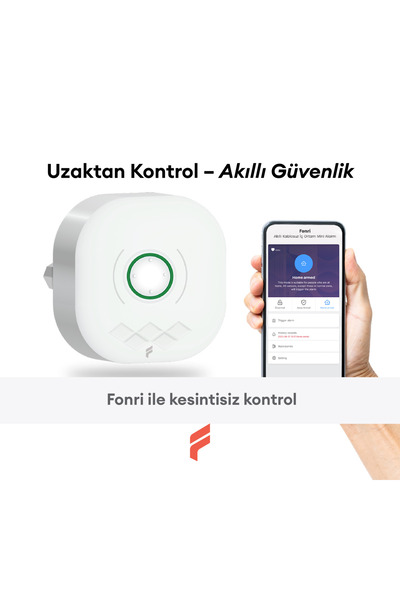 Fonri Akıllı Pratik Alarm Seti; Akıllı Alarm, 5 Adet Akıllı Kapı Pencere Sensörü, Kumanda, Yüksek Sesli