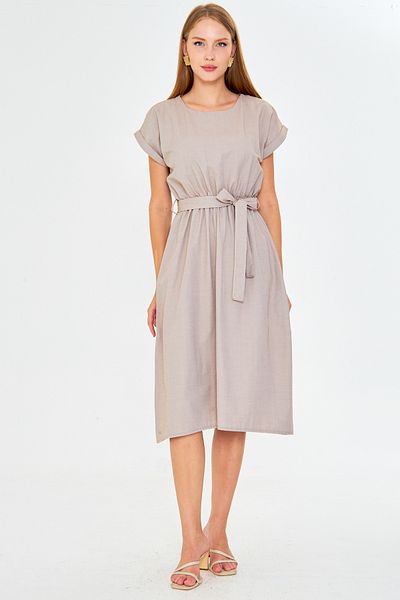 armonika Rochie cu cravată elastică cu talie de nurcă ARM-18Y001133
