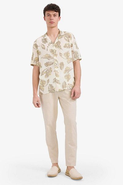 DeFacto Regular Fit Polo Neck Print Summer Short Sleeve Shirt D8449Ax25Sp
