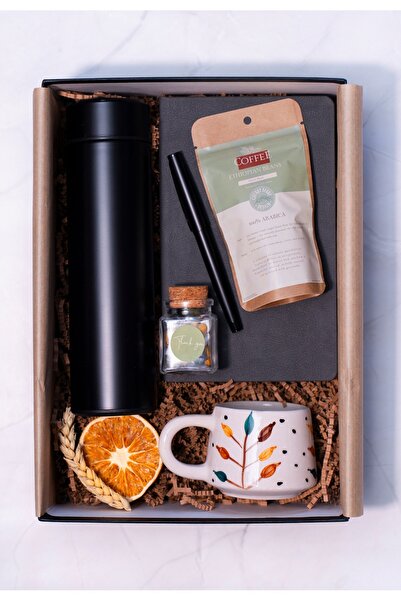 CherryBerry Design Ofis Hediye Kutusu-Termos,Kahve Kupası,Etiyopya Kahve Çeki...