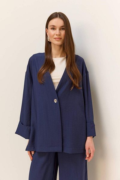 DeFacto Relax Fit V-Neck Crinkle ύφασμα μακρυμάνικο Hijab Tunic E7983ax25sm