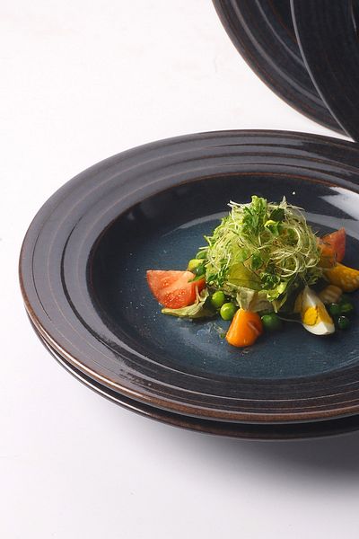 Güral Porselen Valeron 6 Pieces 22 cm Pit Dinner Plate Reactive Oasis 1131