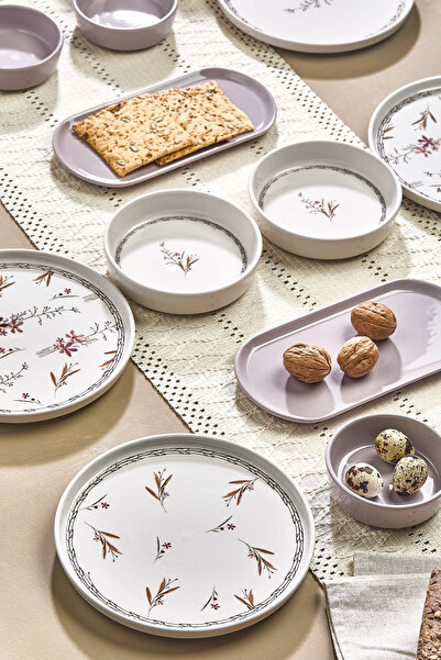 Kitchen Life 14 Piece 6 Seater Spring Branch Breakfast Set-Luxury Breakfast Presentation Set Plate