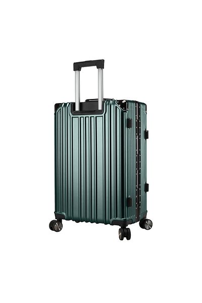 CABIN PRO Trolley Bag - Hard Shell Cabin Luggage - Polycarbonate Trolley - Aluminum Frame - Dark Green