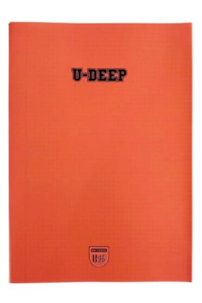 Glanart A4 Size Plastic Cover 60 Sheets Lined Notebook Edge Red Lined 1 Piece Udep
