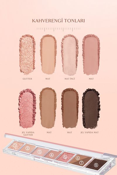 PERIPERA Peripera All Take Mood Palette 005 - 5 Different Pigmented Textured Headlight Palette,'No Acorn Passes by Autumn'