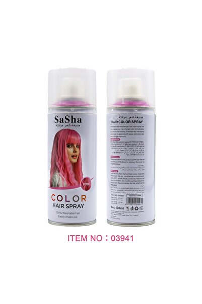 SASHA Temporary Hair Color Spray, Temporary Hair Dye, Pink, 130ml