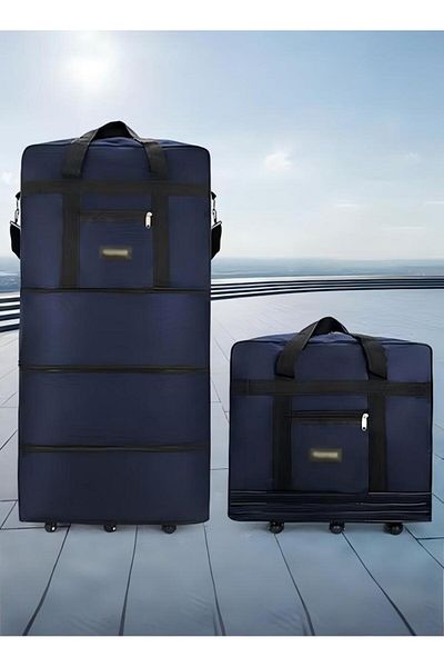fun zone Foldable Carry-on Luggage Bag Waterproof And Lightweight 90 Cm With 6 Universal Wheels