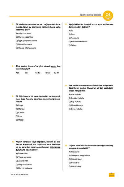 Hoca Kafası Yayınları 2026 KPSS GY-GK Atayan Vatandaşlık Soru Bankası