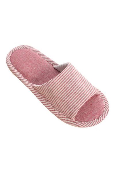 fun zone Striped Bedroom Slippers Pink