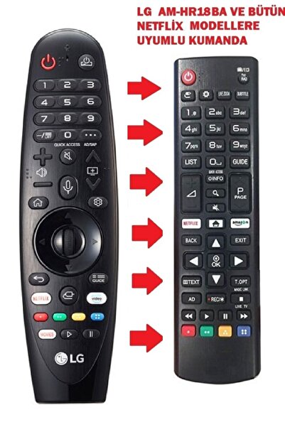 LG Uyumlu Akb75095308 Netflix-amazon Lcd Led Tv Kumanda