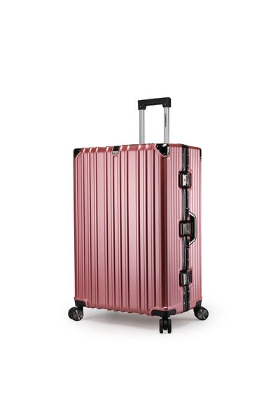 CABIN PRO Trolley Bag 20 - Hard Shell Cabin Luggage - Polycarbonate Trolley - Aluminum Frame - Rose Gold