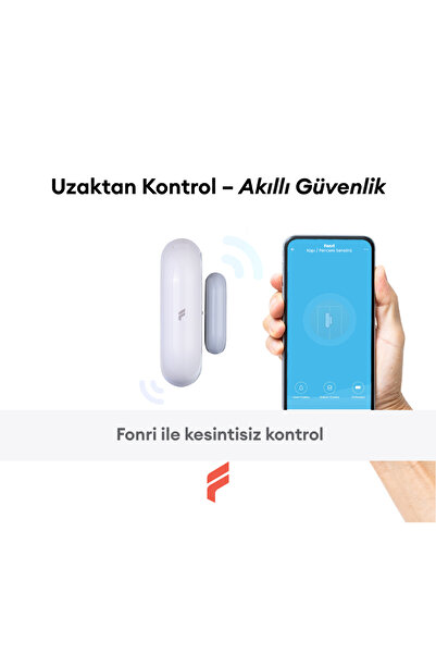 Fonri Akıllı Kablosuz Kapı Pencere Sensörü, Mobil Bildirim, Wifi, Uzaktan Takip, Google Asistan Ve Tuya