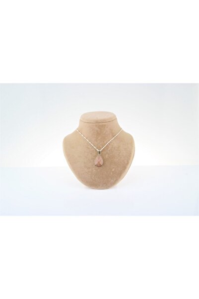 OSMANLI DEĞERLİ TAŞ Sertifikalı Güneş Taşı Kolye Ucu (GÜMÜŞ ZİNCİR HEDİYE) Pirinç Çerçeve