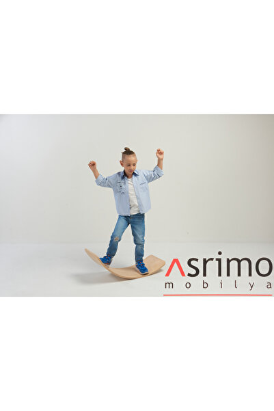 Asrimo mobilya Balance Board Balance Board Natural Wooden Toy - Yoga And Pilates