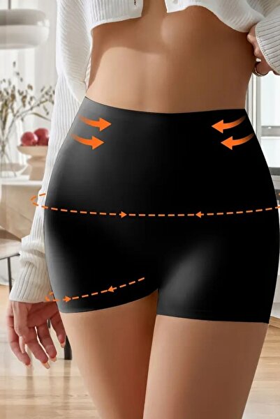 MİSTİRİK Carigna Model Rahat Dikişsiz Iz Göstermeyen Boxer Model Siyah Renk