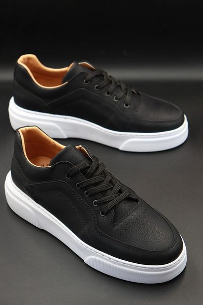 Sanvio Tarzkar Men's Black Casual Flexible Comfortable Stitched Lightweight Eva Sole Walking Guaranteed Sports Shoes Sneakers