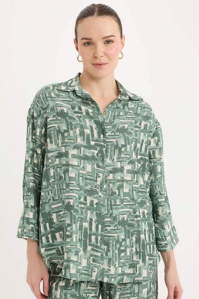 DeFacto Regular Fit Patterned Long Sleeve Shirt C3818Ax25Sp
