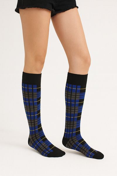 KARDEŞLER ÇORAP Colorful Striped Above Knee Cotton Socks
