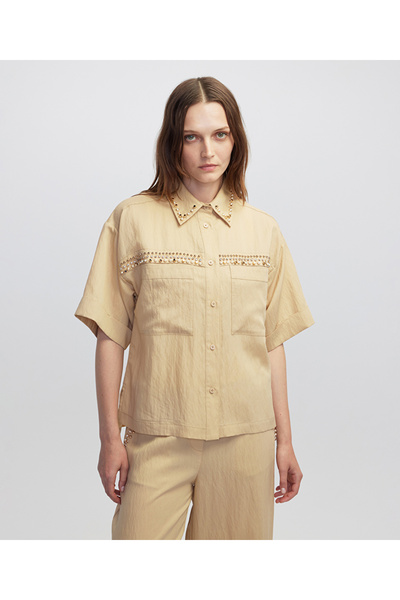 İpekyol Shirt Jacket with Karma Accessories