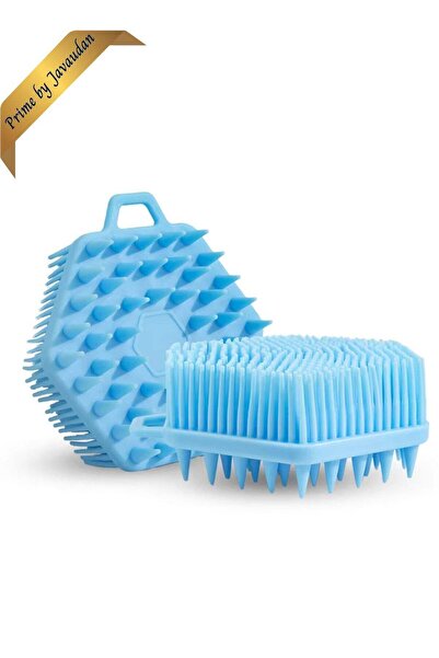 Prime by Javaudan فرشاة استحمام تقشير وفرشاة شامبو 2 في 1 من السيليكون لتقشير...