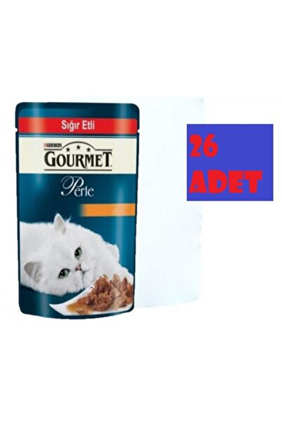 Gourmet Perle Izgara Sigir Etli Yetiskin Kedi Konservesi 85gr(26 adet)